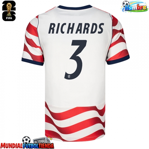 Camiseta Estados Unidos Chris Richards #3 Primera Equipación Replica Mundial 2026 mangas cortas
